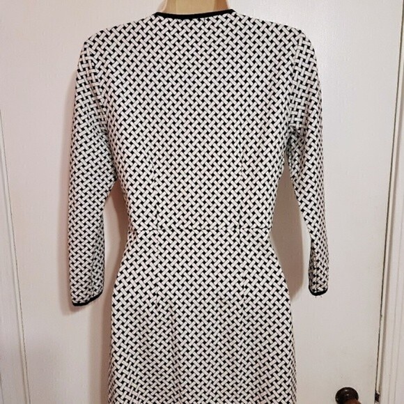 I Love Ronson Black White Printed Knit Midi Dress X Small - Picture 8 of 12